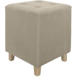 Pouf carré - Hyppolyte - 35 x 35 cm - Beige - Livraison gratuite - Beige