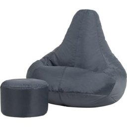 Veeva Pouf Fauteuil Recliner et Repose-Pieds, Pouf Spécial Gamer - 90cm x 73cm, Textile Tissé,