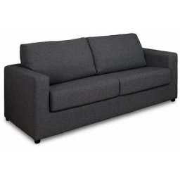 Canapé convertible primo ouverture express 140cm dossier moelleux matelas 14cm tweed gris graphite