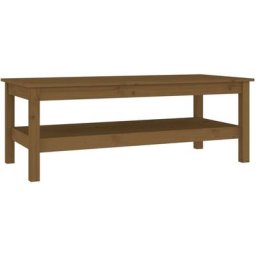 Table basse Marron miel 110x50x40 cm Bois massif de pin Vidaxl marron miel