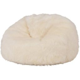 Pouf en Fausse Fourrure pour Enfants, Poufs de Salon, Ecru - Ecru - Icon