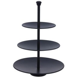 Support de service 3 niveaux 36,5 cm Noir mat Excellent Houseware Noir