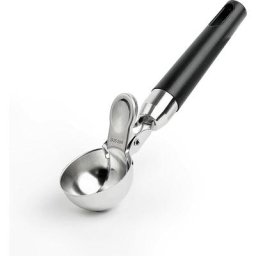 Portionneuse à glace en acier inoxydable poli, cuillère à glace portionneuse avec éjecteur,