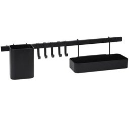 Excellent Houseware - Organisateur de cuisine 8 pcs Noir n/a