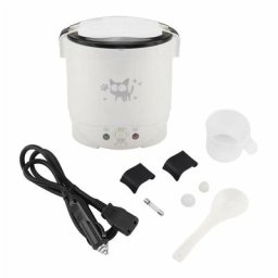 Mini cuiseur à riz, cuiseur à vapeur électrique 12V 100W 1L, Cuiseur à vapeur de voyage portable