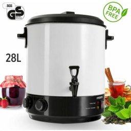 Stérilisateur et distributeur de boissons chaudes autocuiseur 28 l 1800 w réglage de la température