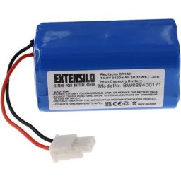 Extensilo - Batterie compatible avec Zaco A4, A6, A8, A9 aspirateur, robot électroménager (3400mAh,