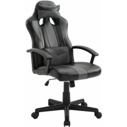 Fauteuil de bureau gamer noir et gris crash - Noir