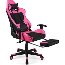Costway - Chaise Gaming, Siège Gamer Pivotante Ergonomique, Chaise de Bureau d'Ordinateur de Course