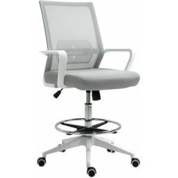 Fauteuil de bureau chaise de bureau assise haute réglable dim. 64L x 59l x 104-124H cm pivotant