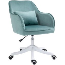 Chaise de bureau velours fauteuil bureau massant coussin lombaire intégré hauteur réglable
