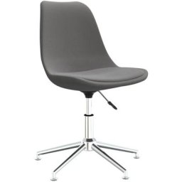 Chaise pivotante de bureau Gris clair Tissu Vidaxl Gris clair