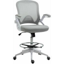 Fauteuil de bureau chaise de bureau assise haute réglable dim. 64L x 60l x 106-126H cm pivotant