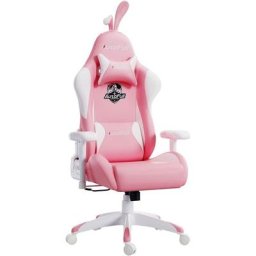 Chaise Gaming Ergonomique, Dossier Haut en Cuir pu Racing Fauteuil de Bureau avec Appui-tête et