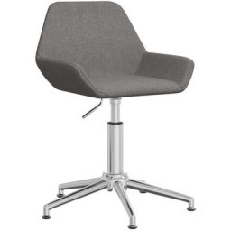 Chaise pivotante de bureau Gris foncé Tissu Vidaxl Gris foncé