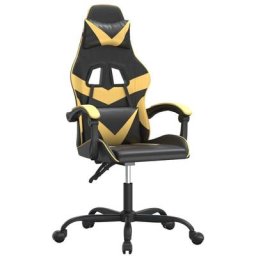 Chaise de jeu Noir et doré Similicuir Vidaxl Noir et doré