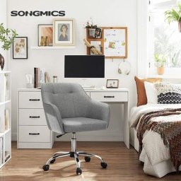 Fauteuil de bureau, Chaise pivotanteconfortable, Siège ergonomique, réglable en hauteur, charge 120