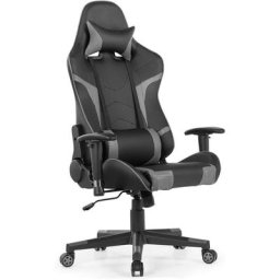 Chaise Gaming Cuir pvc, Siège Gamer Pivotante Ergonomique, Fauteuil de Bureau Réglable en Hauteur