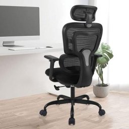 Chaise de bureau ergonomique, Chaise de bureau en maille respirante, chaise d'ordinateur avec