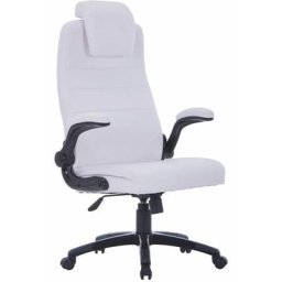 Chaise réglable pivotante Similicuir Vidaxl Blanc
