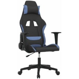 Chaise de jeu Noir et bleu Tissu