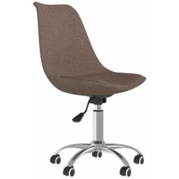 Chaise pivotante de bureau Taupe Tissu Vidaxl Taupe