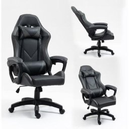 Fauteuil Gamer - Chaise gaming Ergonomique Inclianble - Hauteur Réglable - Appui-tête, Support