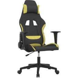 Chaise de jeu Noir et vert clair Tissu Vidaxl Noir et vert clair