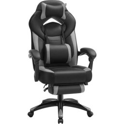 Songmics - Fauteuil Gamer Ergonomique, Chaise Gaming, Fauteuil de Bureau, avec Repose-Pieds