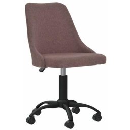 Chaise pivotante de bureau Marron Tissu Vidaxl Brown