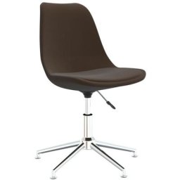 Chaise pivotante de bureau Marron foncé Tissu Vidaxl Marron foncé