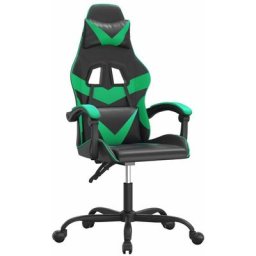 Chaise de jeu Noir et vert Similicuir Vidaxl Noir et vert