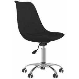 Chaise pivotante de bureau Noir Tissu Vidaxl Noir