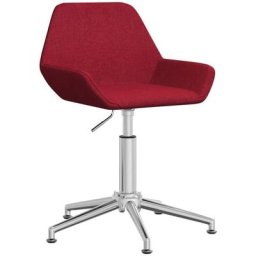Chaise pivotante de bureau Rouge bordeaux Tissu Vidaxl Rouge bordeaux