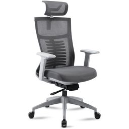 Chaise de bureau avec roulettes, chaise de bureau ergonomique à hauteur réglable, chaise