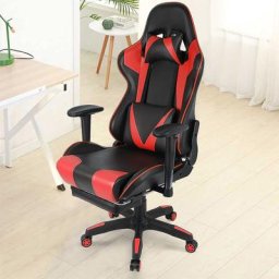 Chaise Gaming Professionnel, Fauteuil Bureau Ergonomique, avec Repose-pieds télescopique, Fauteuil