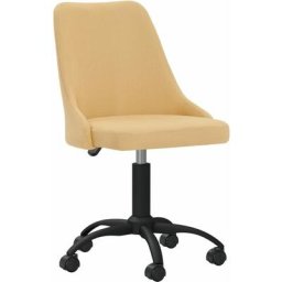 Chaise pivotante de bureau Jaune Tissu Vidaxl Jaune