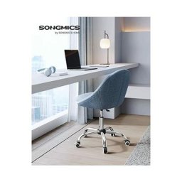 Chaise de Bureau, Fauteuil Pivotant, Siège Confort, Rembourrage en Mousse, Réglable en Hauteur,
