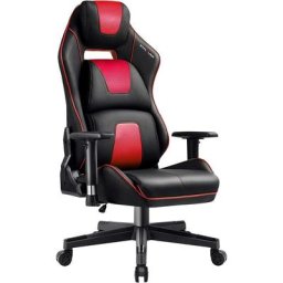 Chaise Gaming Fauteuil Gamer avec Accoudoirs 3D Siège Ergonomique en Cuir et la Conception de