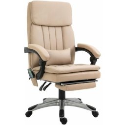 Vinsetto - Fauteuil de bureau direction massant hauteur réglable dossier inclinable repose-pied