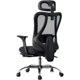 Hbada - Chaise de Bureau Ergonomique, Fauteuil de Bureau avec Support Lombaire, Appuie-tête et