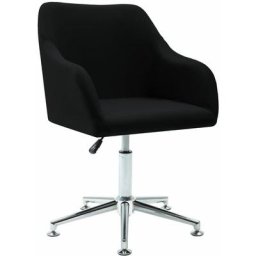 Chaise pivotante de bureau Noir Tissu vidaXL - Noir