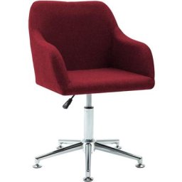 Chaise pivotante de bureau Rouge bordeaux Tissu Vidaxl Wine red