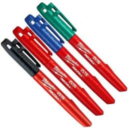 .milwaukee. - Set Marqueurs indélébiles Milwaukee Noir Rouge Vert Bleu 48223106