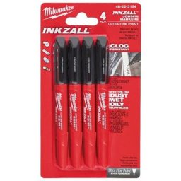 Milwaukee - set 4 marqueurs pointe ultra fine noirs accessoires - 48223154