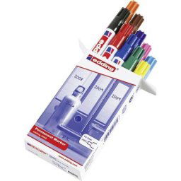 3000 4-3000999 Marqueur permanent noir, rouge, bleu foncé, vert foncé, jaune, bleu clair, rose,