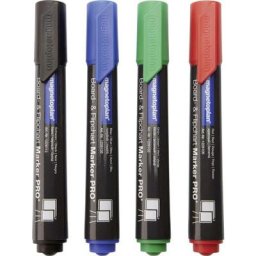 Magnetoplan 12281 Pro+ Set de marqueurs pour tableau blanc noir, bleu, rouge, vert 4 pc(s)/emb.