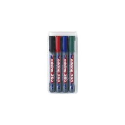 Edding 4-360-4 edding 360 whiteboard marker Marqueur tableau blanc noir, bleu, rouge, vert 4
