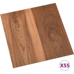 Vidaxl - Planches de plancher autoadhésives 55 pcs pvc 5,11 m² Marron Brown 1