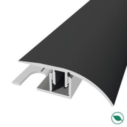Barre de seuil + base différence niveau aluminium coloris (20) Noir Long 90 cm larg 3,9cm Ht 1,4cm